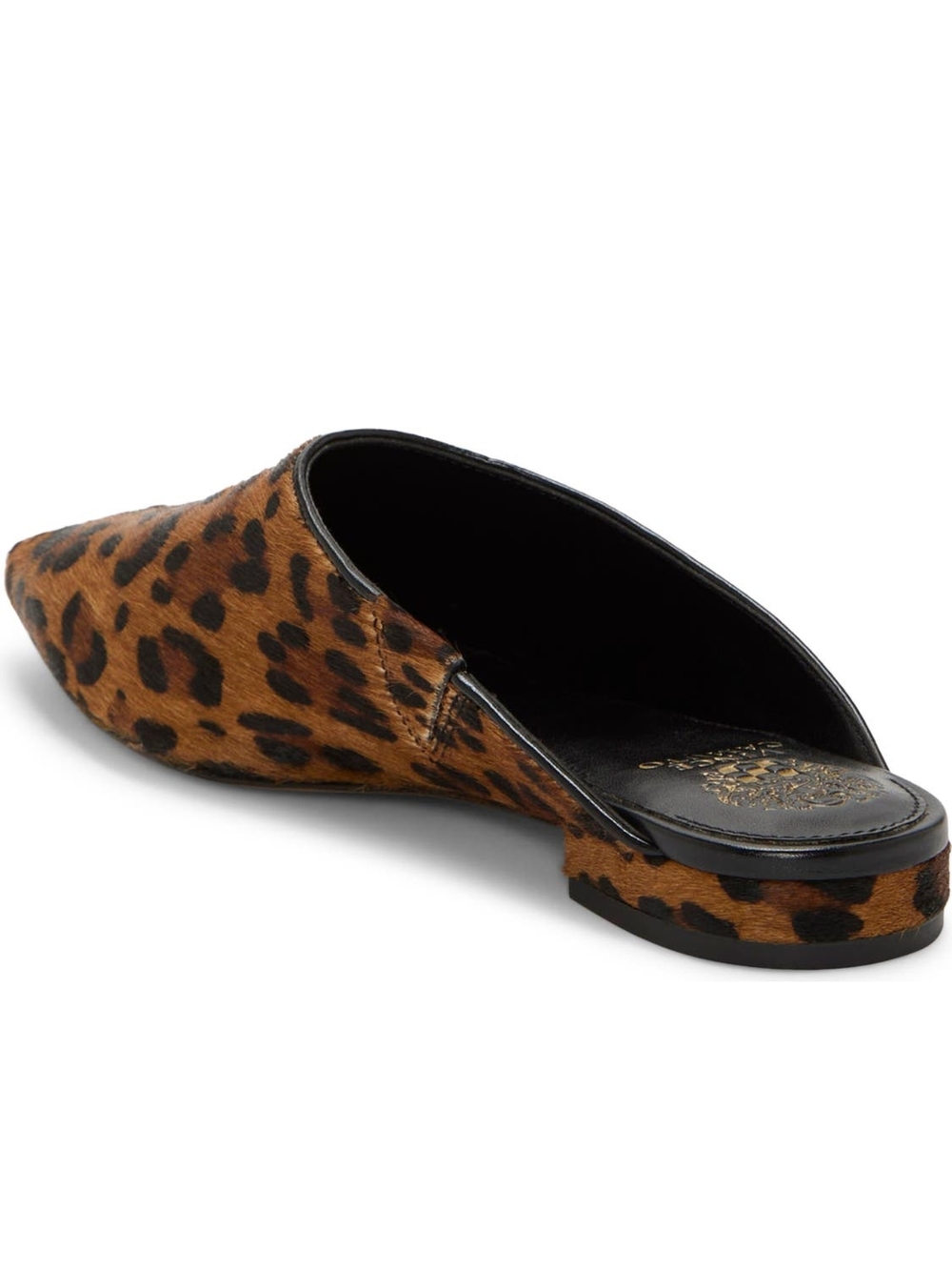 Sizes 5 To 9.5 Vince Camuto Genuine Calf Hair Leopard Print Pointed Toe Mule - Picture 7 of 11